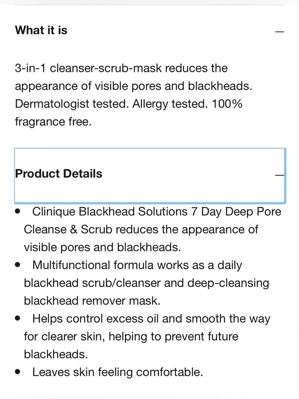 Clinique Blackhead Solutions Deep Pore Cleanse and Scrub